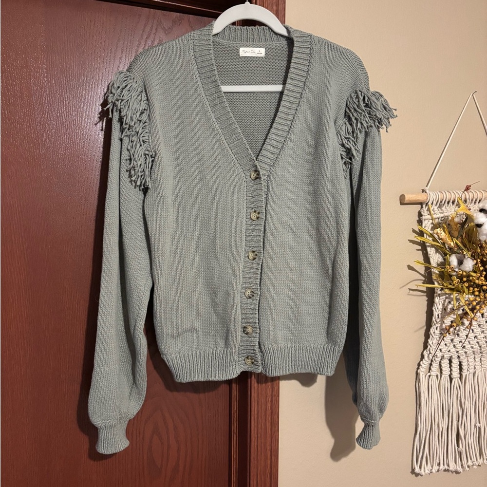 Rylee + Cru Laurel Fringe Cardigan